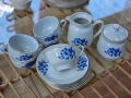 Сервиз за чай с латиера и захарница, снимка 1