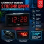 Дигитален настолен часовник с големи цифри за спалня офис дома на ток електронен светещ голям, снимка 1