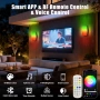 Смарт външни LED аплици/стенни лампи за монтаж (RGB, Wi‑Fi + дистанционно) Govee, снимка 7