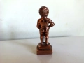 Страхотен Бронзов Тирбушон Пикаещото Момченце Брюксел, снимка 6