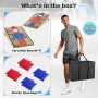Сгъваема дървена игра за хвърляне Корнхол (Cornhole) с две дъски 60х90см, 8 торби и чанта , снимка 5
