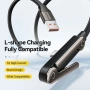 ESSAGER USB-A към Type-C L-Shape Кабел за Данни и зареждане 7A 100W с Поставка за Игри 1 м, снимка 3