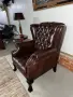 Chesterfield/Честърфийлд Луксозен фотьойл от естествена кожа, снимка 3