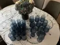 Стъклени чаши за вино 490 мл, 10броя, Matte Blue, 10броя за вода/безалкохолно, снимка 9