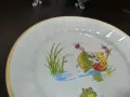 Стар български порцелан чиния детски мотиви , снимка 3