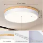 LED лампа 40 см 36W 4000K с дървесен дизайн за таван, снимка 4