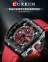 CURREN Red – спортно-елегантен хронограф, снимка 3