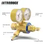 Нов Кислороден регулатор MEANLIN CGA 540 с двоен манометър 0-4000 PSI, снимка 4