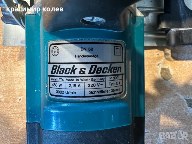 малък циркуляр "BLACK and Decker"/450W/, снимка 4 - Циркуляри - 55478072
