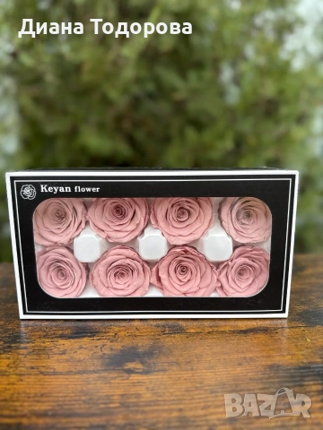 Вечни рози главички 5 см, снимка 9 - Декорация за дома - 55159158