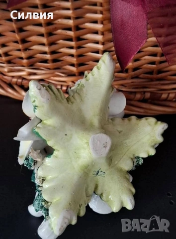 Красив свещник 3D цветя Capodimonte , снимка 4 - Изкуствени цветя - 55075260