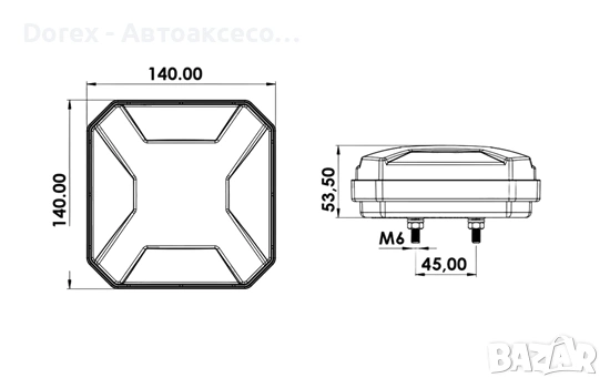 Комплект LED неон стопове 4 функции за ремарке и бус 12V - 2 броя, снимка 3 - Аксесоари и консумативи - 54629974