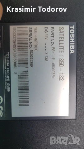 Използван лаптоп Toshiba модел Satellite C850-132, снимка 3 - Лаптопи за работа - 55178520