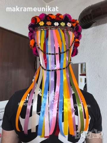 Кукерска маска гугла,  капашон,нова, Сурва, Кукерландия, маскарад, събори, изкуство,арт, снимка 3 - Декорация за дома - 43807312