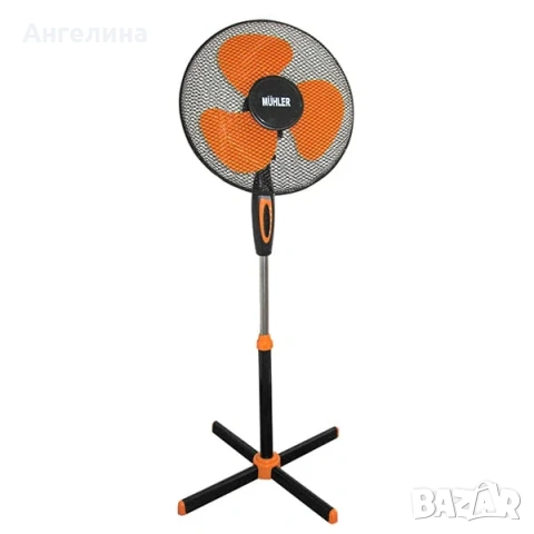 Вентилатор на стойка 16''Muhler FM-5070, 40W, черно-оранжево