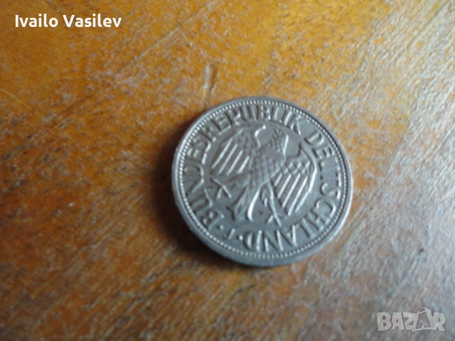 1 Deutsche Mark 1950 Монета, снимка 2 - Нумизматика и бонистика - 54827150