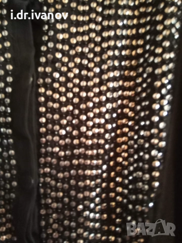 дълга черна риза с паети , снимка 4 - Ризи - 54004125