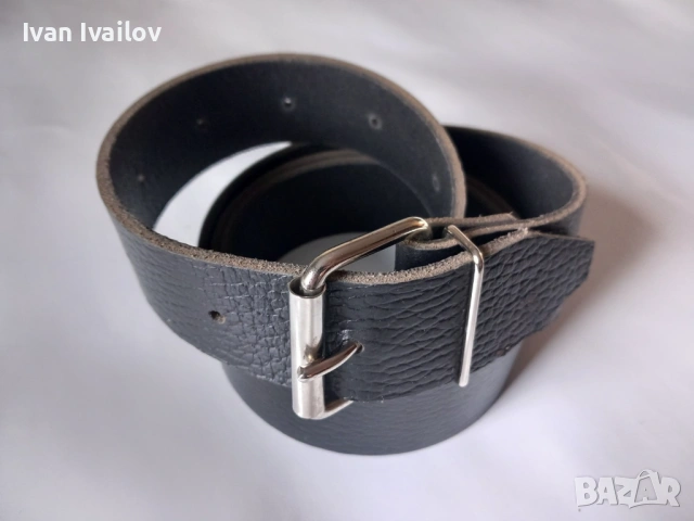 Мъжки колан ГИГАНТ 145 см – Масивна релефна кожа (флотер) / 4 см