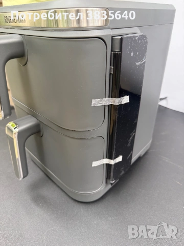 Air Frayer-GOURMETmaxx Dual Air Fryer 10L – луксозен двукамерен Airfryer , снимка 2 - Уреди за готвене на пара - 54674444