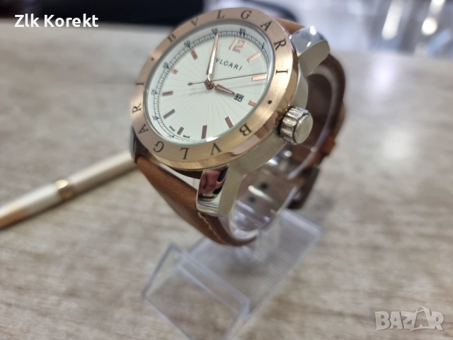 Мъжки часовник Bvlgari Rose gold, снимка 2 - Мъжки - 54607333