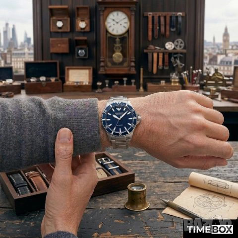 Emporio Armani AR60059 Diver Meccanico, снимка 7 - Мъжки - 55211546