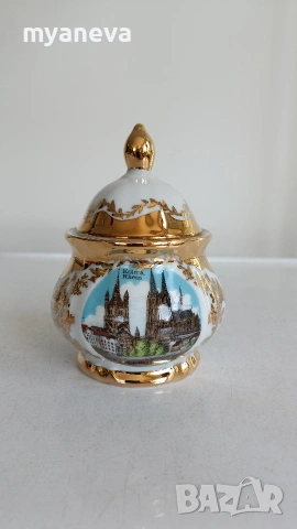 Vintage , порцеланов комплект на Kleiber Bavaria , украсен с 22-каратово злато, снимка 10 - Сервизи - 55079548