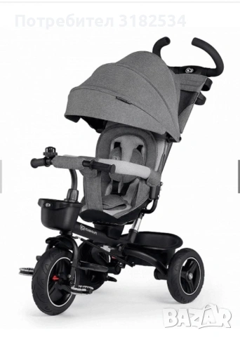 Триколка- Kinderkraft Бебешка триколка 5 в 1 Spinster Grey 6511 NEW023153