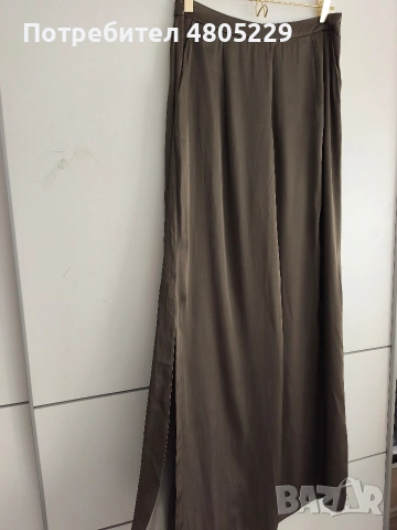 H&M сатениран панталон с цепки р-р С/М, снимка 5 - Панталони - 55213536