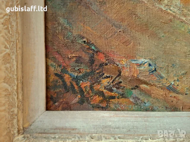 Картина, изглед от В. Търново, 1960-те год., снимка 4 - Картини - 55685184