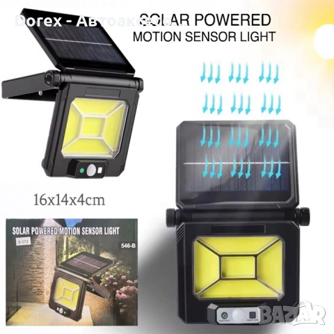 Соларен LED прожектор 50W с дистанционно, снимка 2 - Лед осветление - 54710576