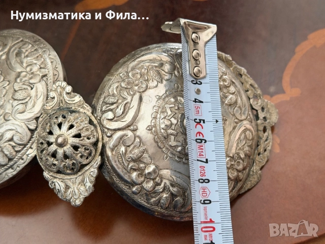 Огромни сребърни пафти от Карловския край, снимка 7 - Антикварни и старинни предмети - 54740739