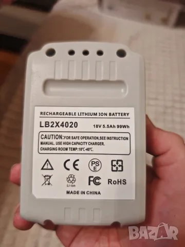 Нова Li-Ion батерия 18V 5.5Ah (99Wh) LB2X4020 за Black+Decker, снимка 2 - Градинска техника - 55355152