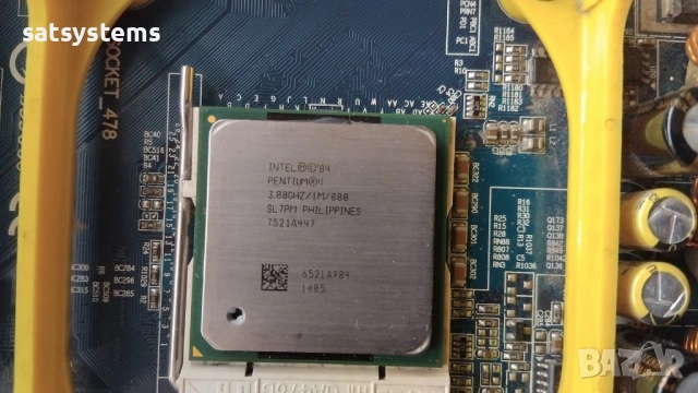 Дънна платка Gigabyte GA-8IPE1000-G REV:4.0 Socket 478 CPU+FAN+RAM, снимка 7 - Дънни платки - 54088020