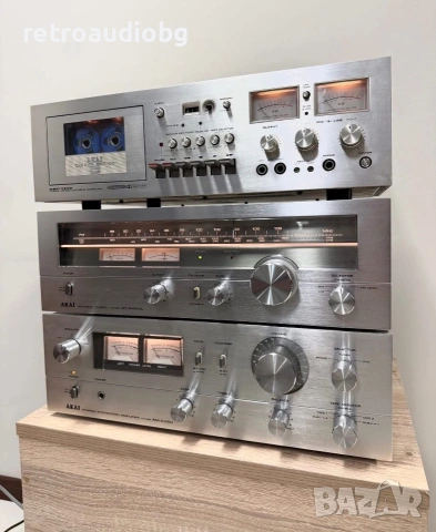 🔊Топ ретро аудио сет - система AKAI AM-2450, AT-2450L, GXC-740D+ опция грамофон AKAI🔊, снимка 3 - Аудиосистеми - 55068747