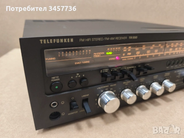 Стерео Ресивър Telefunken TR 550, снимка 4 - Ресийвъри, усилватели, смесителни пултове - 55036242
