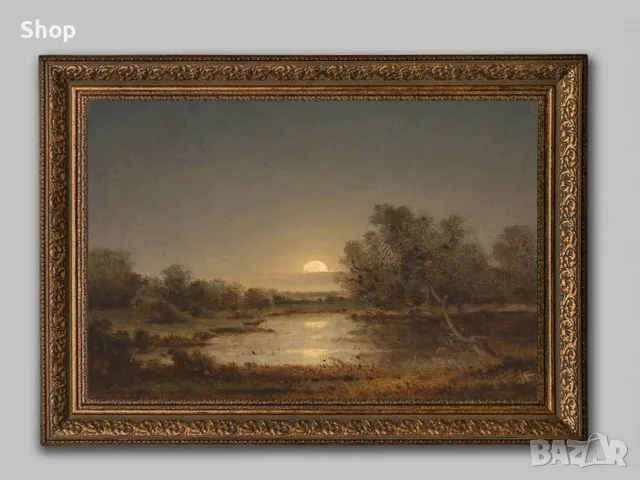 Старинна картина с антична рамка 