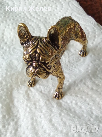 Бронзова фигурка на френски булдог 45010, снимка 5 - Колекции - 54172968