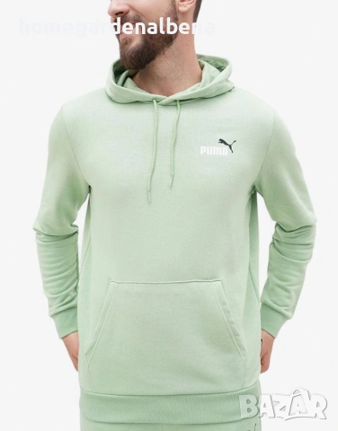 PUMA Essentials+ 2 Color Logo Hoodie мъжки суитчър зелен качулка