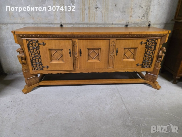 Фризийски шкаф с дърворезба, снимка 6 - Шкафове - 54886237