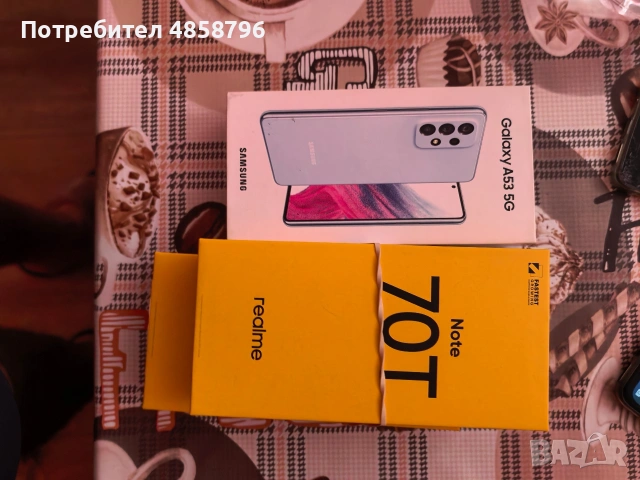 Продавам телефони realme Note70T чисто нов с 2 години гаранция 