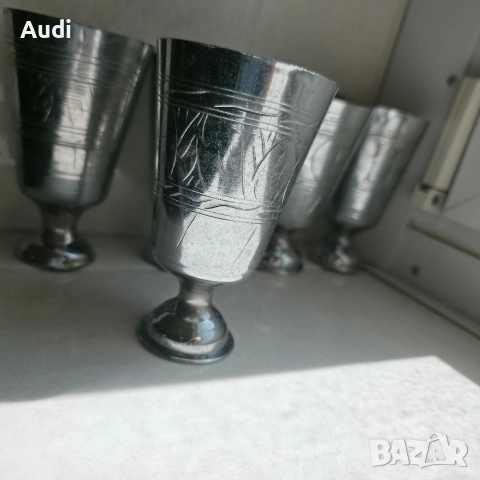 Старинни чаши 5 броя, снимка 3 - Други ценни предмети - 54337108