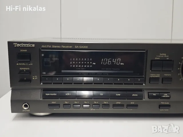 ретро Hi-Fi стерео усилвател FM радио ресийвър TECHNICS SA-GX200, снимка 2 - Ресийвъри, усилватели, смесителни пултове - 55562468