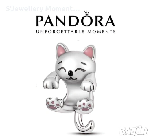 Сребърен талисман 925 Пандора/ Pandora Kitty 