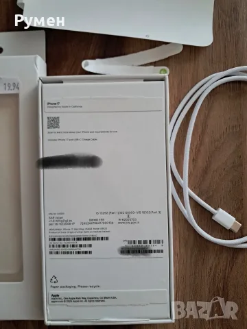 Продавам IPhone 17 256 GB 100%батерия 24м. гаранция, снимка 2 - Apple iPhone - 55694833