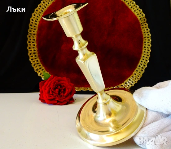 Бронзов свещник 250 гр.,Art Deco. , снимка 3 - Антикварни и старинни предмети - 54988141