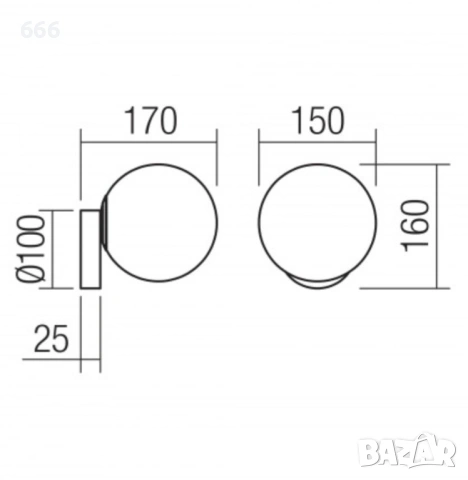 Аплик Е27, снимка 4 - Лампи за стена - 54026796