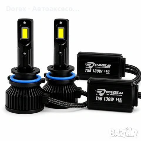 Крушки диодни H8/H11 / T55 - 130W - 12/24V, снимка 2 - Аксесоари и консумативи - 54968603