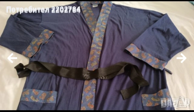 Копринен мъжки халат,халати, снимка 17 - Бельо - 26675025