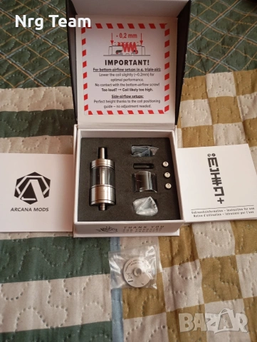 Изпарител Muted + Rta by Arcana Mods, снимка 2 - Електронни цигари - 54679718