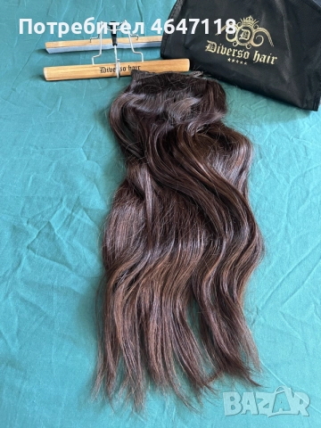 Diverso Hair - 100гр 55см естествена коса екстеншън  на клипс